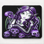 Belladonna Purple Skull Fairy Mousepad