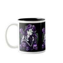 "Belladonna" Purple Skull Fairy Mug