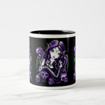 belladonna, purple, skull, fae, gothic, fairies, myka, jelina, tattooed, faerie, art, Krus med brugerdefineret grafisk design