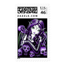 Belladonna Purple Skull Fairy Postage
