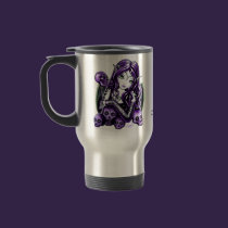 "Belladonna" Purple Skull Fairy Travel Mug mugs