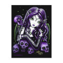 Belladonna Purple Skulls Faerie Postcard