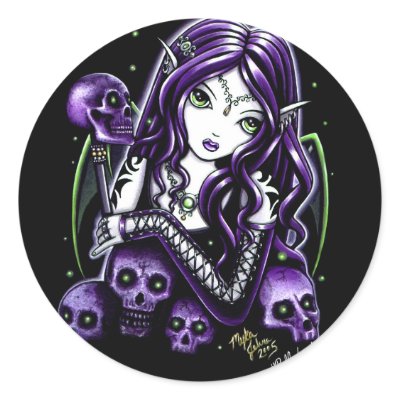 "Belladonna" Round Sticker Set by mykajelina