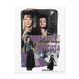 Bellatrix Lestrange and Narcissa Malfoy postcard