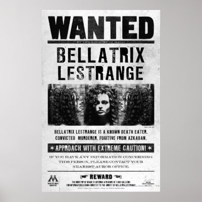 Bellatrix Lestrange Wanted Poster by harrypotter