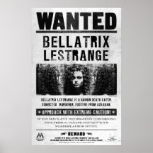 Bellatrix Lestrange Wanted Poster