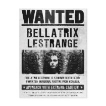 Bellatrix Lestrange Wanted Poster Postcards