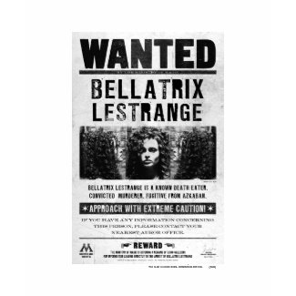 Bellatrix Lestrange Wanted Poster shirt