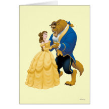 Belle and Beast Dancing Card