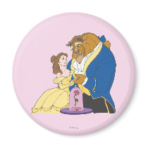 Belle and Beast Holding Hands Magnets