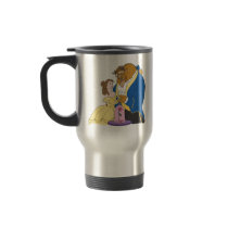 Belle and Beast Holding Hands Mug