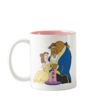 Belle and Beast Holding Hands Mugs