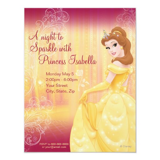 Belle Birthday Invitation | Zazzle