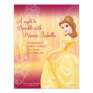Belle Birthday Invitation Announcement