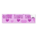 Belle Copine Pink & Purple Love Hearts bumper stickers
