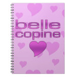 Belle Copine Pink & Purple Love Hearts notebooks