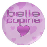 Belle Copine Pink & Purple Love Hearts plates