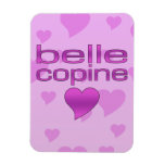 Belle Copine Pink & Purple Love Hearts magnets