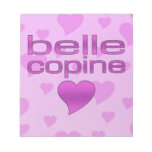 Belle Copine Pink & Purple Love Hearts notepads