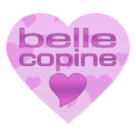 Belle Copine Pink & Purple Love Hearts stickers