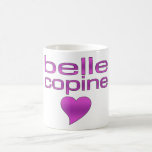 Belle Copine Purple Love Heart mugs