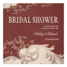 Belle Epoque Bridal Shower Personalized Announcement