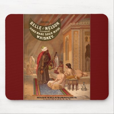 Belle of Nelson Whiskey Vintage Poster Mousepad by ArtisticFootprints