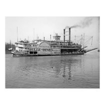 'Belle of the Bends' Steamboat 1906 BW Posters