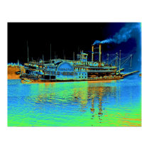 'Belle of the Bends' Steamboat 1906 Print