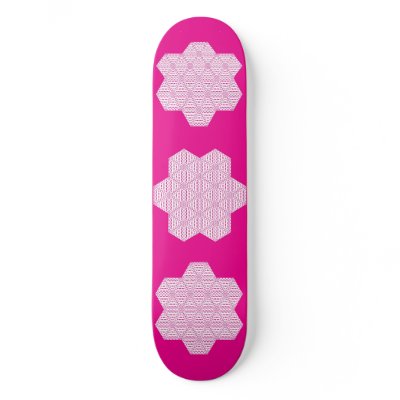 Belle Snored?-The Six Pointed Skateboard-Pink by MJ12club
