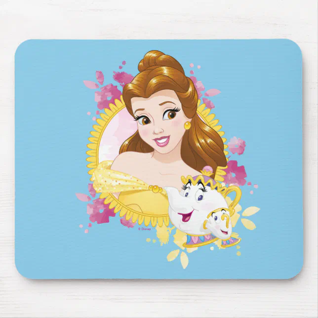 Belle With Mrs Potts And Chip Mouse Pad Zazzle