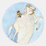 Bellerophon and Pegasus Round Stickers