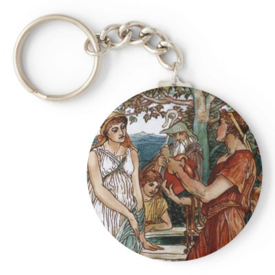 Bellerophon at the Fountain Keychain by CuratorCollection