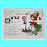 Belle's New Year Greeting postcards