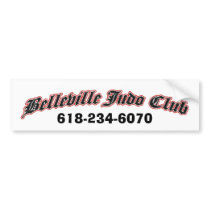 belleville judo club, 618-234-6070 bumper stickers