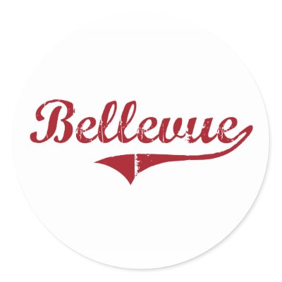 Bellevue Ohio Classic Design Round Stickers by cityshirt