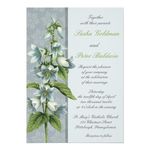 Bellflower Floral Wedding Invitation