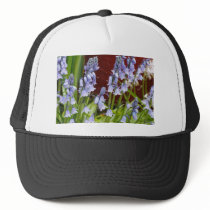 Bellflowers in Front of a Red Wall Trucker Hats