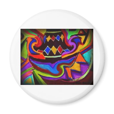 Bellgull Vase Abstract Painting Magnet by BellGull