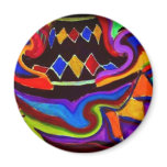 Bellgull Vase Abstract Painting Fridge Magnets