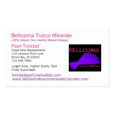 Bellissima Trucco Minerale Business Cards by blonndie1965