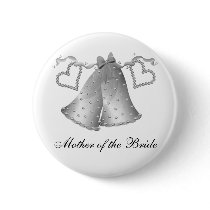 Bells and Hearts Mother of the Bride buttons by SweetRascal Bells and Hearts Mother of the Bride buttons