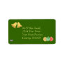 Bells & Baubles labels (gold/green/red)