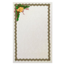 Bells Red Green Border Stationery