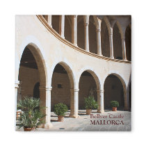 Bellver castle arches fridge magnet