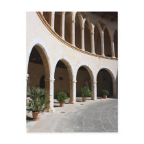 Bellver castle arches postcards