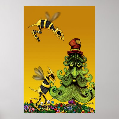 Belly Bees and the Hobo Tree Print by givengraphics