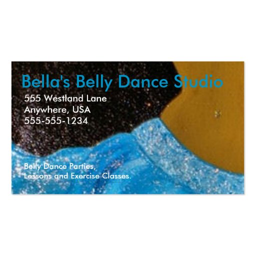 Belly Dance Business Card (front side)