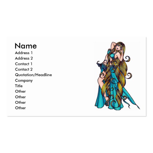 Belly Dance Business Cards