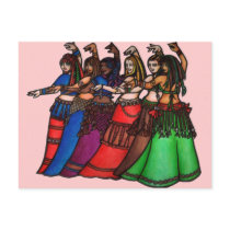 Belly Dancer art Post Card